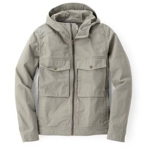 REI Men’s Trailsmith Jacket. Spring Coat. Green Cotton Canvas. Size Medium. EUC